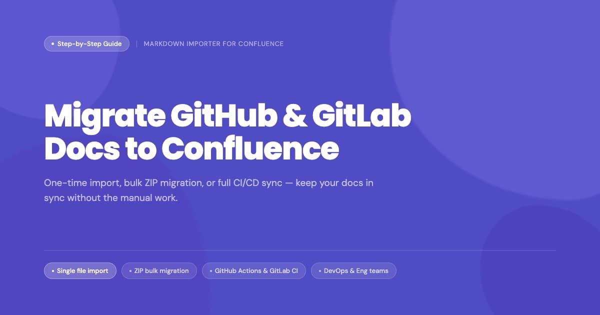 How to Migrate Your GitHub or GitLab Docs to Confluence (Step-by-Step)